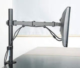 Single Monitor Desk Mount Arm Fully Adjustable Stand Fits up to 27-inch LCD LED Screen, (EC1)