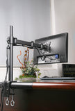 Single Monitor Desk Mount Single LCD Monitor Desk Mount Stand Fully Adjustable/Tilt/Articulating for 1 Screen up to 27" (Model RC1E)