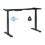 Dual motor Electric Standing Desk, Motorized Sit-Stand Desk Base with Programmable, Memory and Timer Function LED Touch Control, Dual Motor Height Adjustable Ergonomic Workstation, Black (DM7)