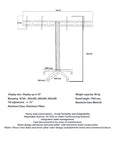 Modular TV Cart Dual Horizontal Modal UPC2  - 4