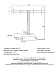 Modular TV Cart Dual Horizontal Modal UPT2  - 6