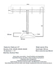 Modular TV Cart Dual Horizontal Modal UPT  - 6