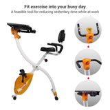 FOLDABLE UPRIGHT EXERCISE DESK BIKE FOR HOME & OFFICE USE