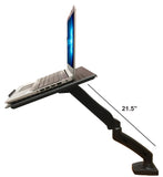 Full Motion Swivel Laptop Desk Stand with Gas Spring Arm - Height Adjustable Notebook Riser (NAG)