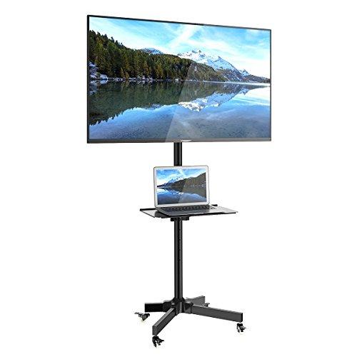 Mobile TV Cart for LCD LED Plasma Flat Screen Panel Trolley Floor Stand with Locking wheels, Fits 23" to 55" (2 Year Warranty), (H10)