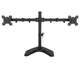 Dual Monitor Stand, Free Standing Height Adjustable Two Arm Monitor Mount for Two 13 to 28 inch LCD Screens with Swivel and Tilt Hongkong Model, (EF002)