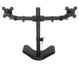 Dual Monitor Stand, Free Standing Height Adjustable Two Arm Monitor Mount for Two 13 to 28 inch LCD Screens with Swivel and Tilt Hongkong Model, (EF002)