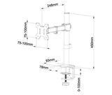 Monitor Desk Mount Stand Full Motion Swivel Monitor Arm for 17''-27'' Computer Monitor, (EC-MM)