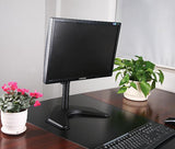 Single LCD Computer Monitor Free-Standing  Desk Stand Adjustable Tilt Holds 1 Screen up to 27-inch, (EF001)
