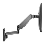 Rife Single Monitor Wall Mount Arm, VESA Wall Mount Monitor Arm, Full Motion Gas Spring Arm Fits 17 to 32 Inch Screens with 75 or 100 VESA Patterns, Black (WM-9G)