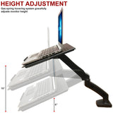 Full Motion Swivel Laptop Desk Stand with Gas Spring Arm - Height Adjustable Notebook Riser (NAG)