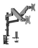 dual height adjustable monitor stand desk mount computer flat screens