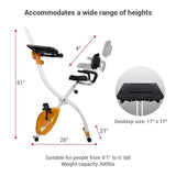 FOLDABLE UPRIGHT EXERCISE DESK BIKE FOR HOME & OFFICE USE
