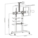 Ultra heavy duty Tv cart for 60-90 inch TV (weight capacity 100 kg) (RKB-L)