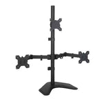 Triple LCD LED Computer Monitor Desk Stand | Free Standing Heavy Duty Fully Adjustable Mount for 3 Screens up to 30 inches (Vertical 2 * 1) (EF003T)