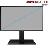 Universal Tabletop TV Stand Base, Fits 32, 37, 40, 47, 50, 55 Inch TVs, Height Adjustable, Black (RD303)