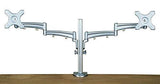 Dual Monitor Desk Mount Stand, Full Motion Computer Monitor Arm Mount for 2 LCD Screens up to 26 Inch, Dual Monitor Stand with C-Clamp, Silver (RCD-PRM)