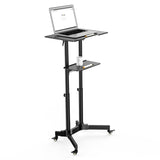 Mobile Laptop Desk Cart Height and Angle Adjustable Tilt Spliting Laptop Stand Table, LPC10