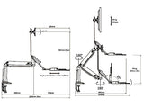 Sit Stand Desk Height Adjustable Standing Desk Workstation for 22''-35'' Monitor Computer Riser Monitor and Keyboard Mounts (2 Year Warranty)