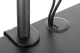 Dual Monitor Sit Stand Workstation Desk Converter with Two monitor arm, (RDFDual)