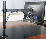 Single Monitor Desk Mount Arm Fully Adjustable Stand Fits up to 27-inch LCD LED Screen, (EC1)