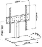 Universal Tabletop TV Stand Base, Fits 32, 37, 40, 47, 50, 55 Inch TVs, Height Adjustable, Black (RD303)