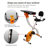FOLDABLE UPRIGHT EXERCISE DESK BIKE FOR HOME & OFFICE USE