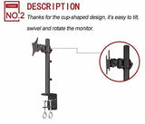 single monitor adjustable tilt desk mount for screen 