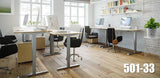 Combo of Conset (Denmark) 501-33 Electric Height Adjustable Desk with Ergonomic Adjustable Rolling Active Chair, (501-33+R4008)