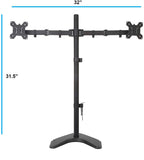 Fully Adjustable Extra Tall Dual LCD Monitor Desk Mount, Fits 2 Screen up to 27 inch, Weight up to 10 kg per arm, Black (EC2L)