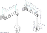 Single Fully Adjustable/Tilt/Articulating Full Motion LCD Arm Desk Mount Stand for 1 Screen up to 27 Inch (RCPRM1)