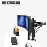 Triple Arm Desk Mount LCD LED Computer Monitor Bracket Stand 13"-24" (EC003)