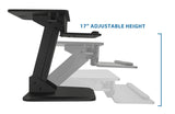 Dual Monitor Sit Stand Workstation Desk Converter with Two monitor arm, (RDFDual)