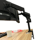 dual height adjustable monitor stand desk mount computer flat screens