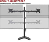 Fully Adjustable Extra Tall Dual LCD Monitor Desk Mount, Fits 2 Screen up to 27 inch, Weight up to 10 kg per arm, Black (EC2L)