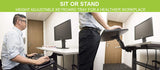 Sit-to-Stand Keyboard Tray System, (AKT07)