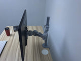 Single Fully Adjustable/Tilt/Articulating Full Motion LCD Arm Desk Mount Stand for 1 Screen up to 27 Inch, Silver (RC1S)