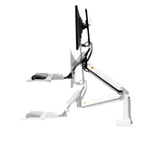 Sit Stand Desk Height Adjustable Standing Desk Workstation for 22''-35'' Monitor Computer Riser Monitor and Keyboard Mounts (2 Year Warranty)