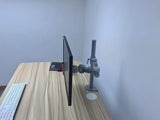 Single Fully Adjustable/Tilt/Articulating Full Motion LCD Arm Desk Mount Stand for 1 Screen up to 27 Inch, Silver (RC1S)