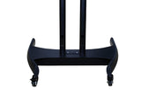 TV Floor Stand on Wheels I Universal Mobile TV Stand with AV Cabinet !Rolling TV Cart for Screens 32 to 65 inches (TMC-E)