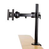 Single Monitor Desk Mount Arm Fully Adjustable Stand Fits up to 27-inch LCD LED Screen (RCPRM-SS)