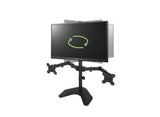 Triple LCD LED Computer Monitor Desk Stand | Free Standing Heavy Duty Fully Adjustable Mount for 3 Screens up to 30 inches (Vertical 2 * 1) (EF003T)