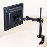 Single Fully Adjustable/Tilt/Articulating Full Motion LCD Arm Desk Mount Stand for 1 Screen up to 27 Inch (RCPRM1)