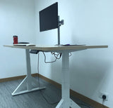 Single Fully Adjustable/Tilt/Articulating Full Motion LCD Arm Desk Mount Stand for 1 Screen up to 27 Inch, Silver (RC1S)