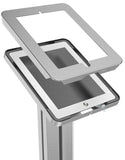 iPad 2 , 3 , 4 AND 9.7 PRO Floor Stand Kiosk Mount Standing Tablet Holder, Anti-Theft, Anti-Tamper, Lockable Enclosure for Ipad 2 3 4 or 9.7 Pro I Heavy duty with Aluminium pillar I Charging wire NOT included) …