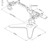 Dual Free-standing Arm Monitor Desktop Mount Stand Adjustable Screens Fit for 10"-23" LCD and LED Displays, Black (2MSFP-T)