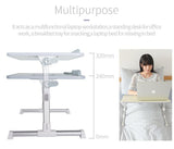 Adjustable Laptop Table, Portable Standing Bed Desk, Foldable Sofa Breakfast Tray, Notebook Stand Reading Holder for Couch Floor