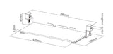 Clamp-On Adjustable Keyboard Tray, Under Desk Keyboard Tray, Improve Comfort Increasing Usable Desk Space, Black (KBD-C)