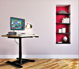 Single Leg Height Adjustable Electric Desk with 80 by 66 cm Top, (DSM)