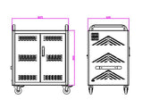 Economy Charging Cart with Timer, (R-LAB-30)